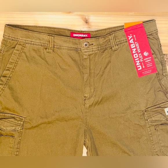 NEW UNIONBAY Mens Midweight Flex Waist Cargo Shorts Chestnut, 42 NWT - Picture 15 of 16